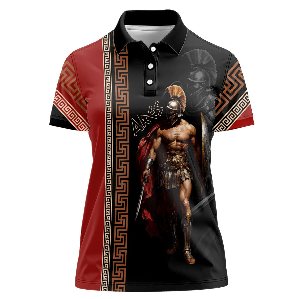 Ares Greek God Of War Women Polo Shirt Warrior Ancient Mythology