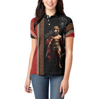 Ares Greek God Of War Women Polo Shirt Warrior Ancient Mythology
