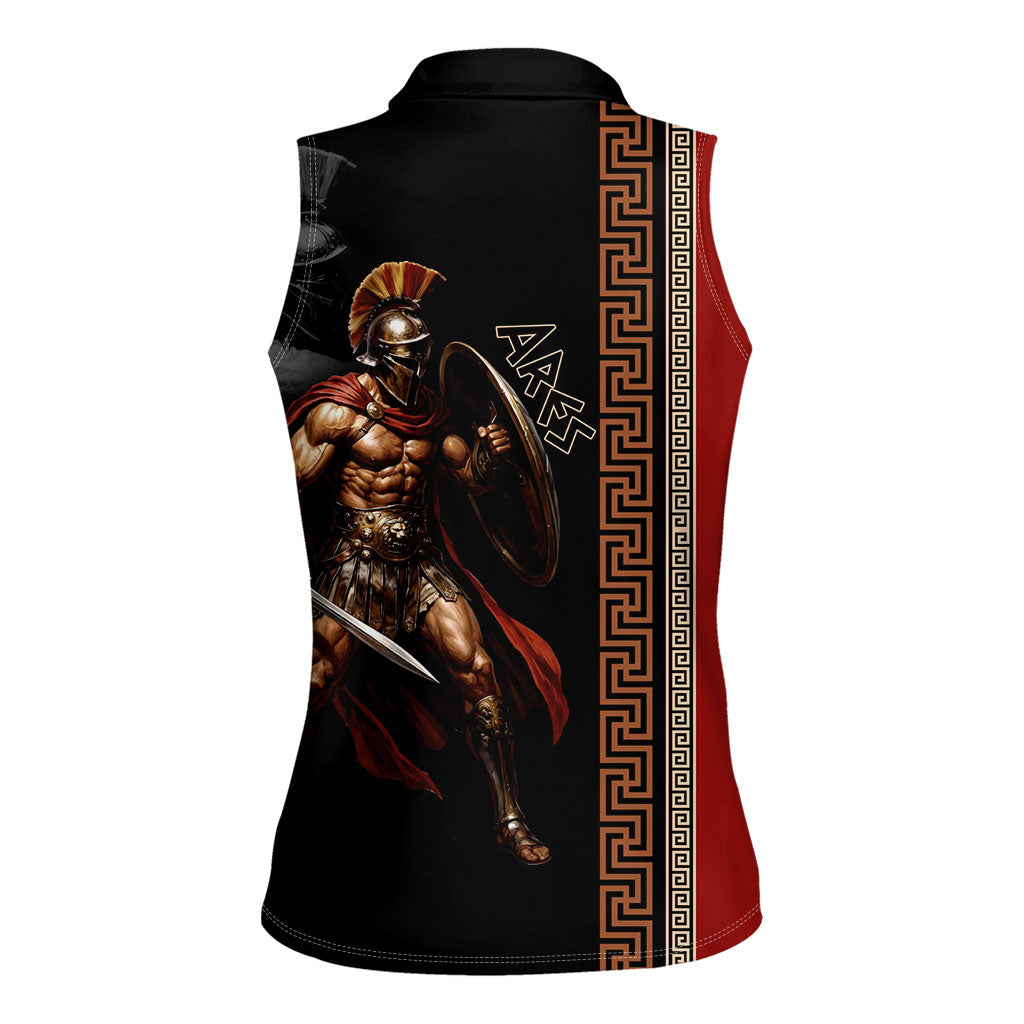 Ares Greek God Of War Women Sleeveless Polo Shirt Warrior Ancient Mythology