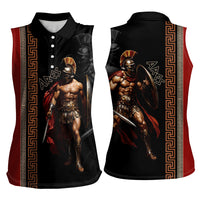 Ares Greek God Of War Women Sleeveless Polo Shirt Warrior Ancient Mythology