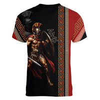 Ares Greek God Of War Women V-Neck T-Shirt Warrior Ancient Mythology