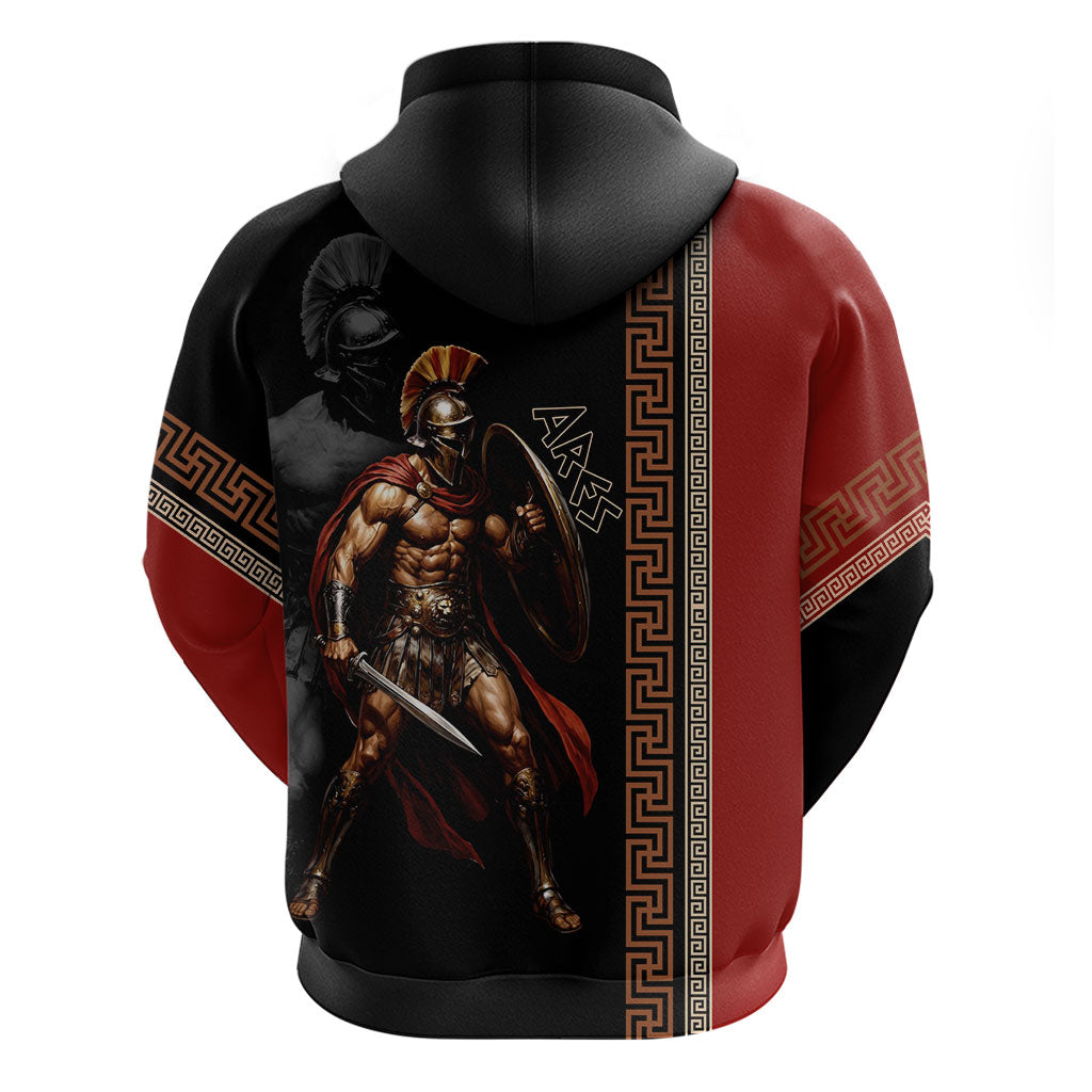 Ares Greek God Of War Zip Hoodie Warrior Ancient Mythology