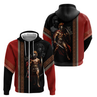 Ares Greek God Of War Zip Hoodie Warrior Ancient Mythology