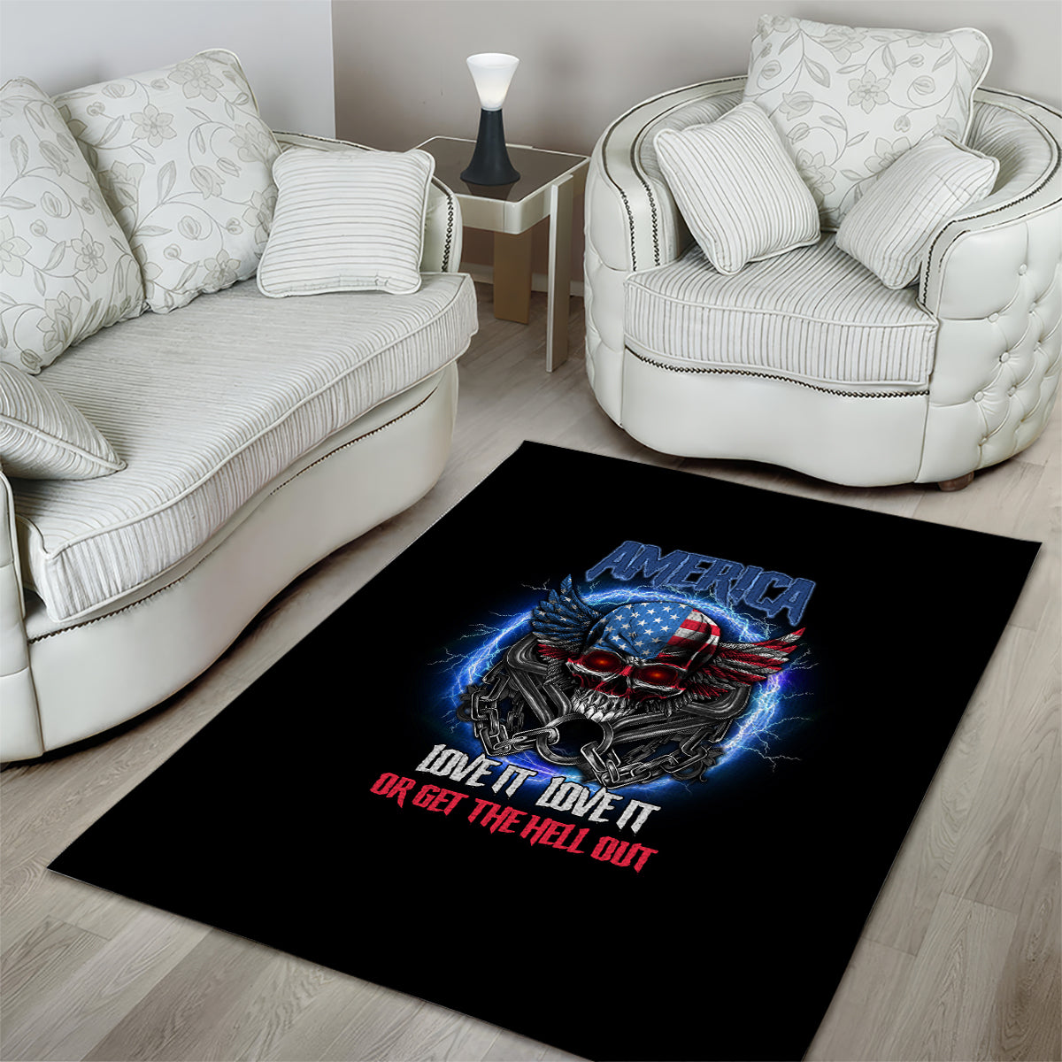 America Live It Love It Or Get The Hell Out Area Rug - Wonder Print Shop