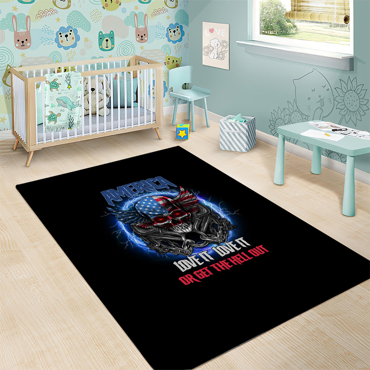 America Live It Love It Or Get The Hell Out Area Rug - Wonder Print Shop