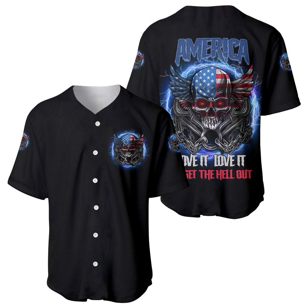 America Live It Love It Or Get The Hell Out Baseball Jersey - Wonder Print Shop