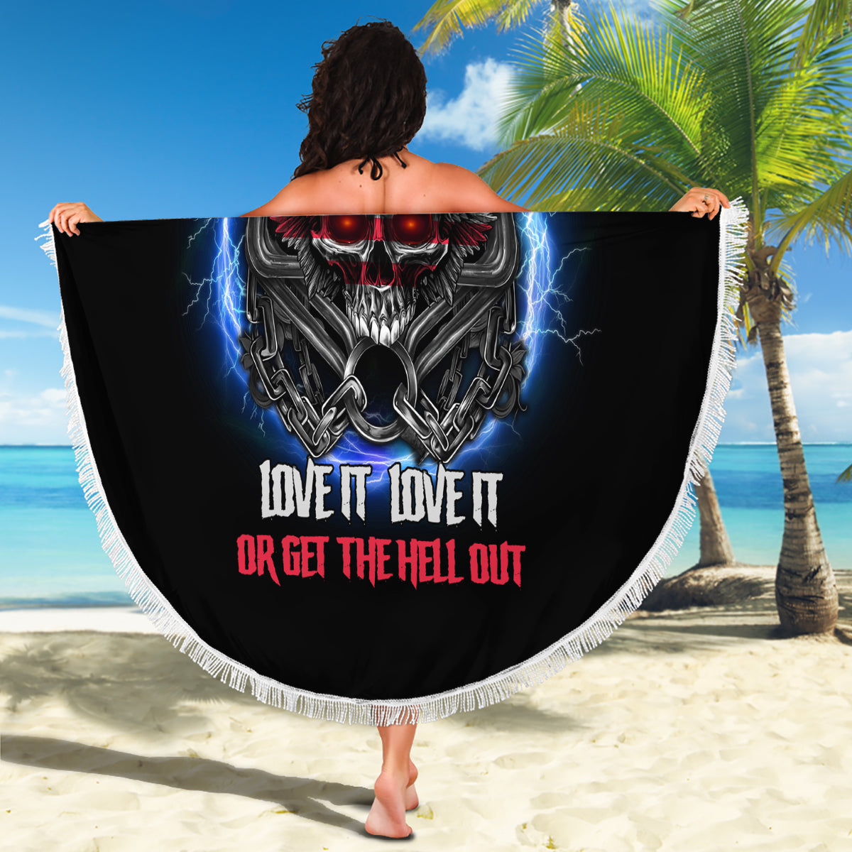 America Live It Love It Or Get The Hell Out Beach Blanket - Wonder Print Shop