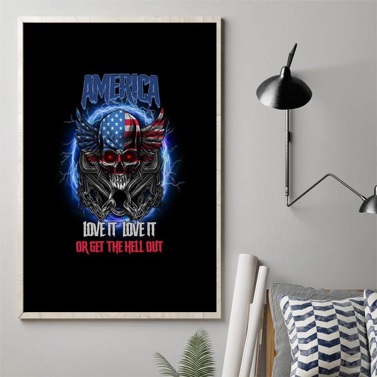 America Live It Love It Or Get The Hell Out Canvas Wall Art - Wonder Print Shop