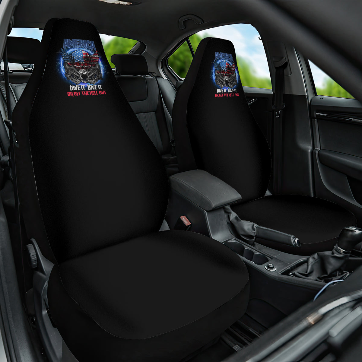 America Live It Love It Or Get The Hell Out Car Seat Cover - Wonder Print Shop