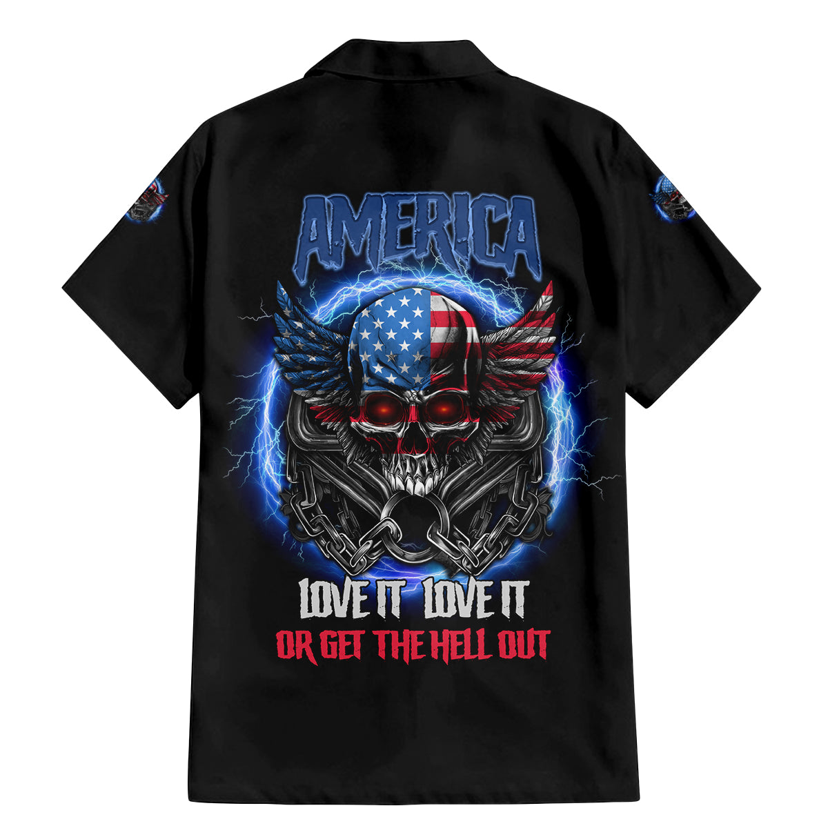 America Live It Love It Or Get The Hell Out Family Matching Mermaid Dress and Hawaiian Shirt - Wonder Print Shop