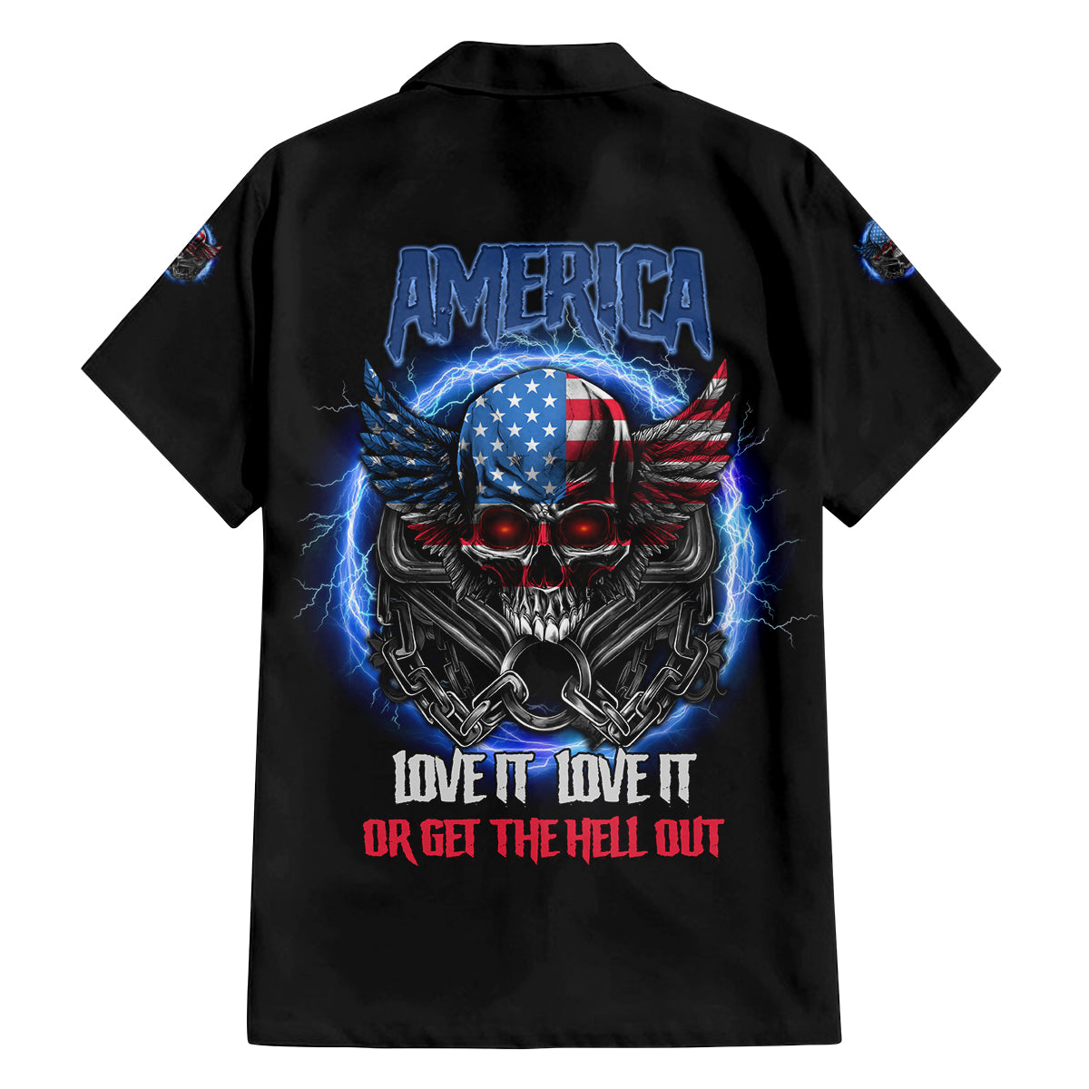 America Live It Love It Or Get The Hell Out Family Matching Puletasi Dress and Hawaiian Shirt - Wonder Print Shop