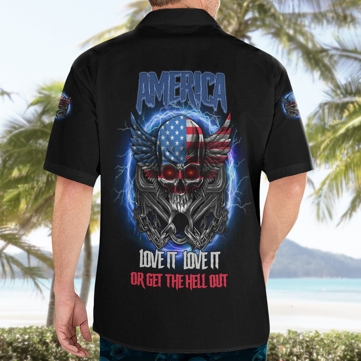 America Live It Love It Or Get The Hell Out Hawaiian Shirt - Wonder Print Shop
