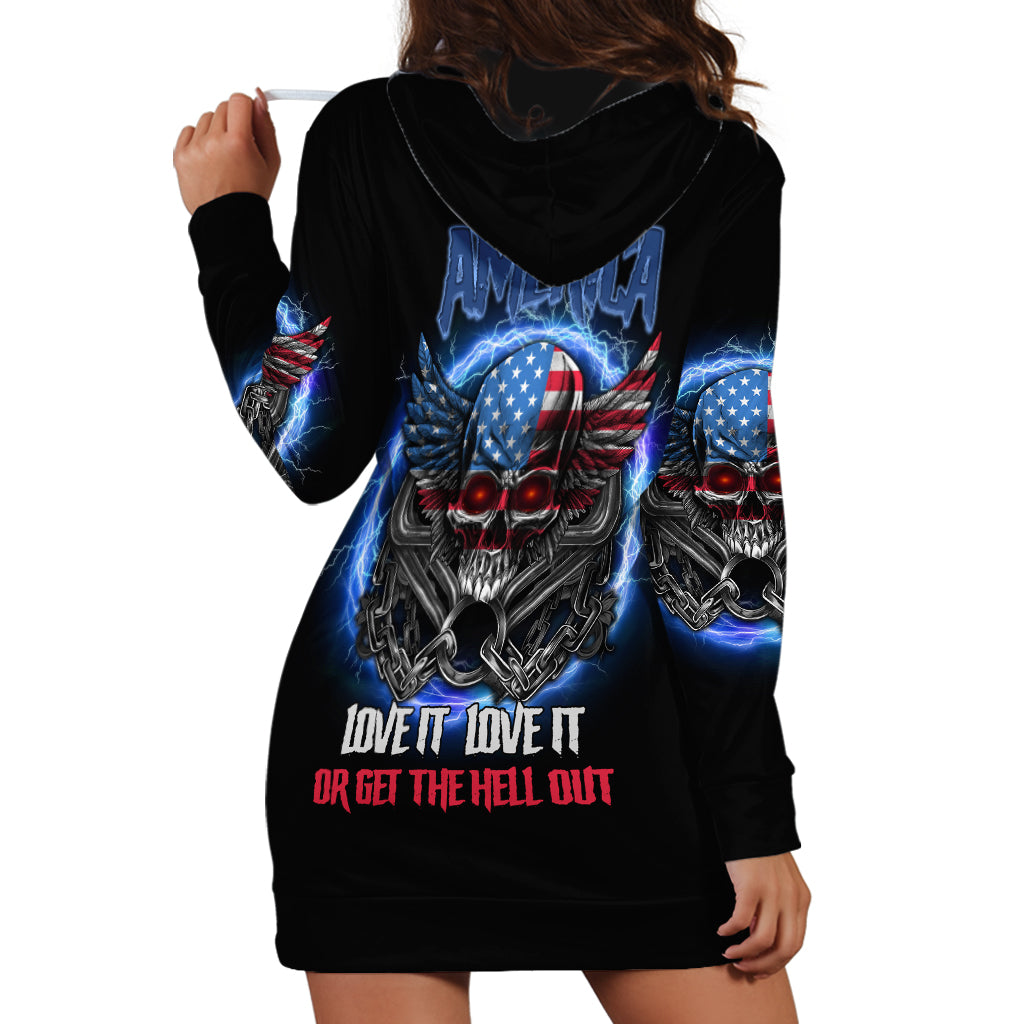 America Live It Love It Or Get The Hell Out Hoodie Dress - Wonder Print Shop
