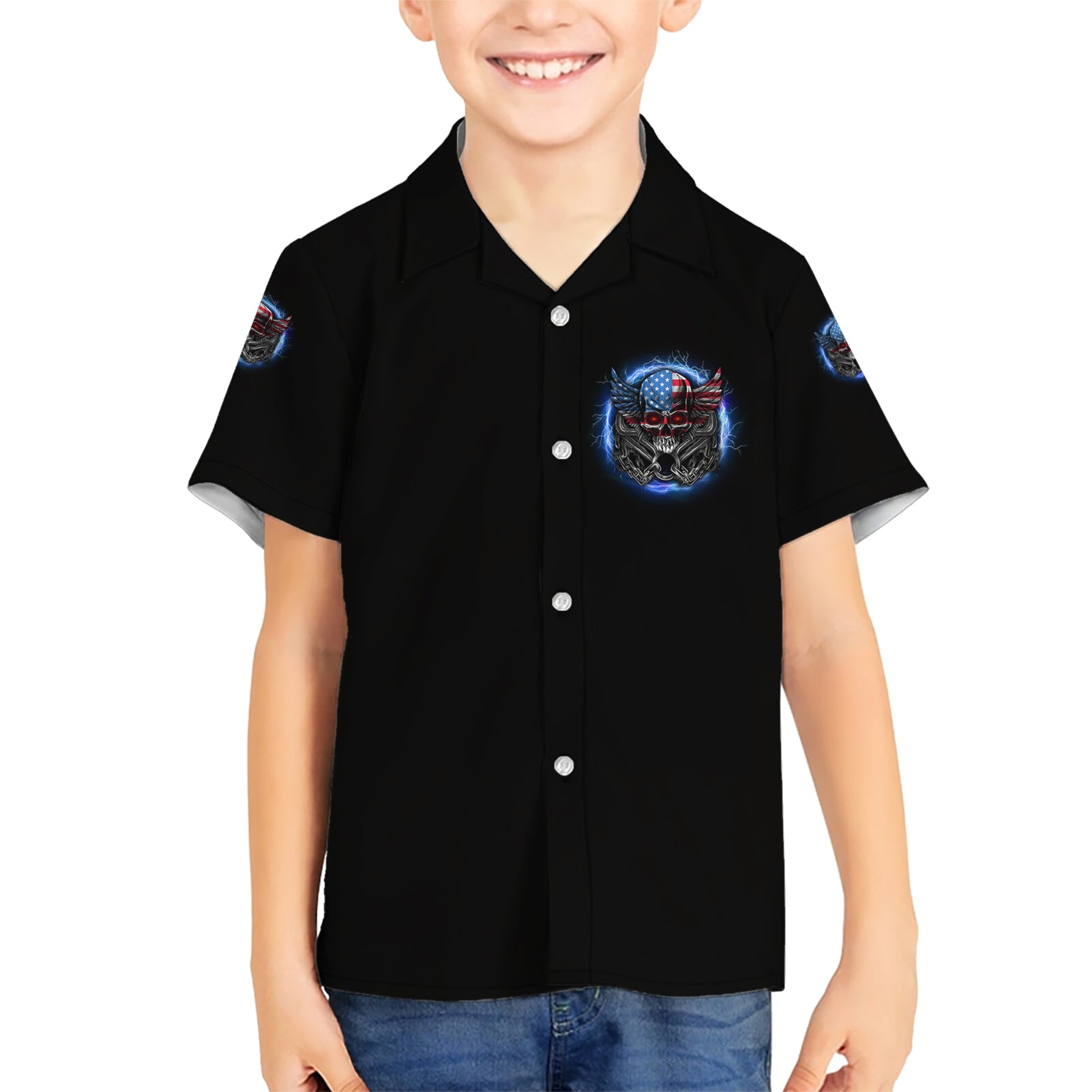 America Live It Love It Or Get The Hell Out Kid Hawaiian Shirt - Wonder Print Shop