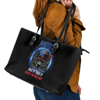 America Live It Love It Or Get The Hell Out Leather Tote Bag - Wonder Print Shop