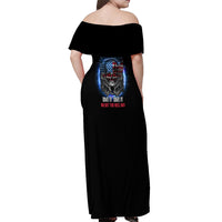 America Live It Love It Or Get The Hell Out Off Shoulder Maxi Dress - Wonder Print Shop