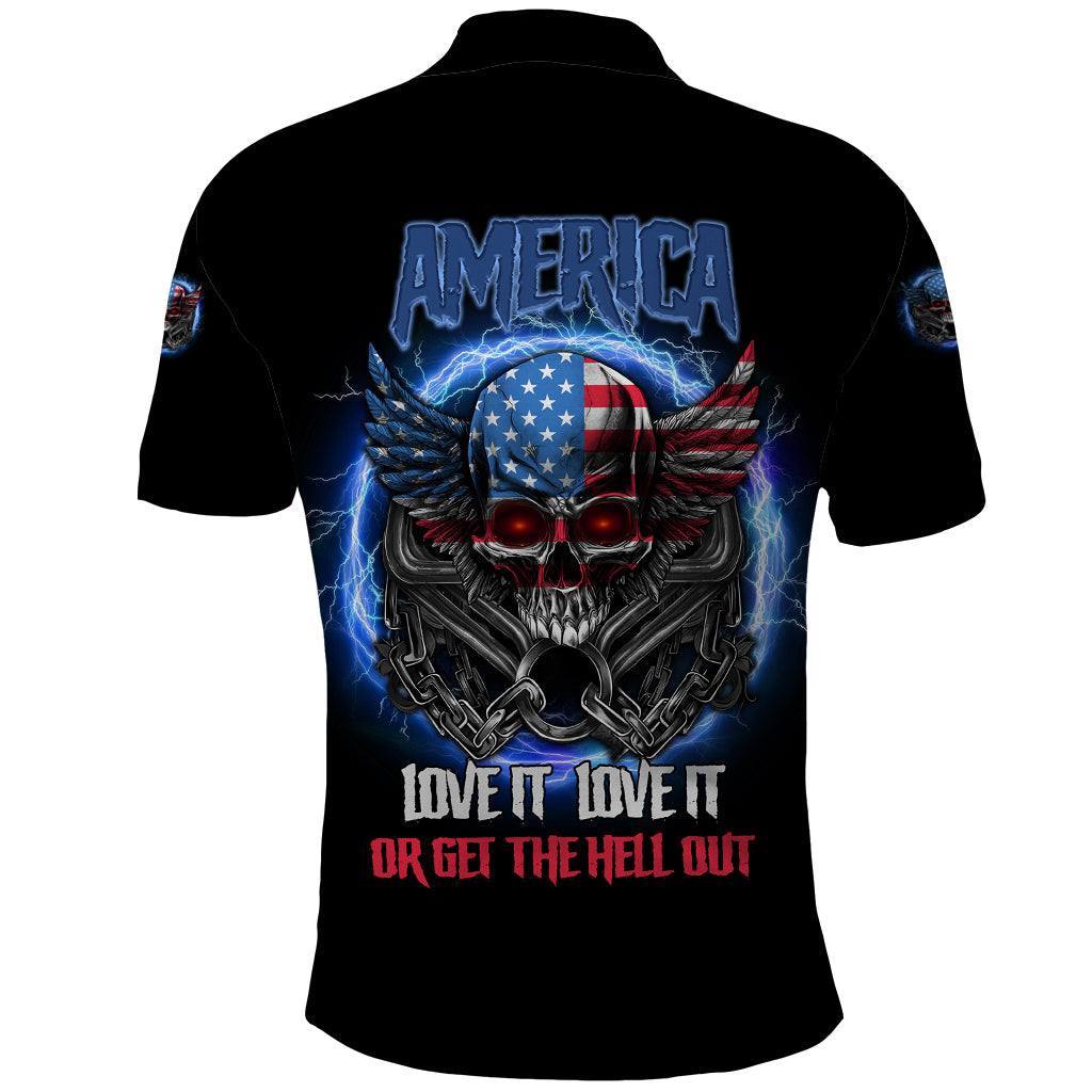 America Live It Love It Or Get The Hell Out Polo Shirt - Wonder Print Shop