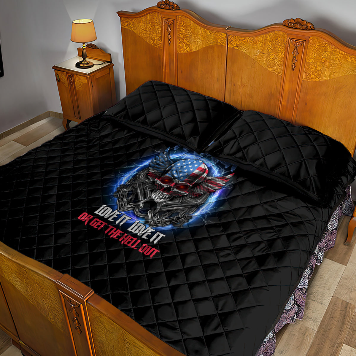 America Live It Love It Or Get The Hell Out Quilt Bed Set - Wonder Print Shop