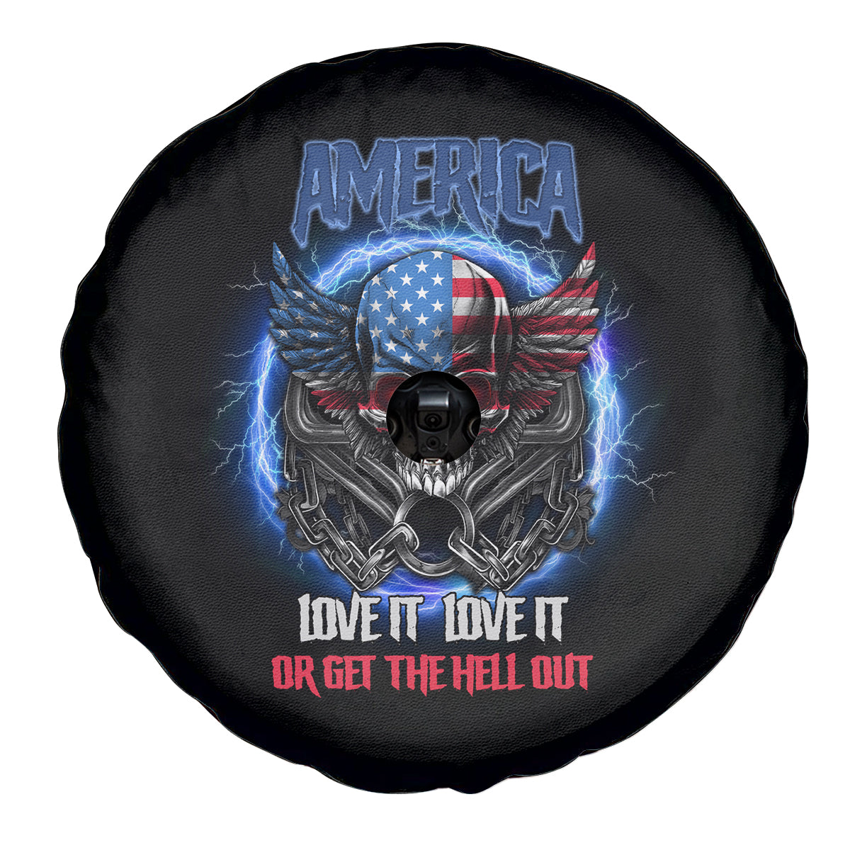 America Live It Love It Or Get The Hell Out Spare Tire Cover - Wonder Print Shop