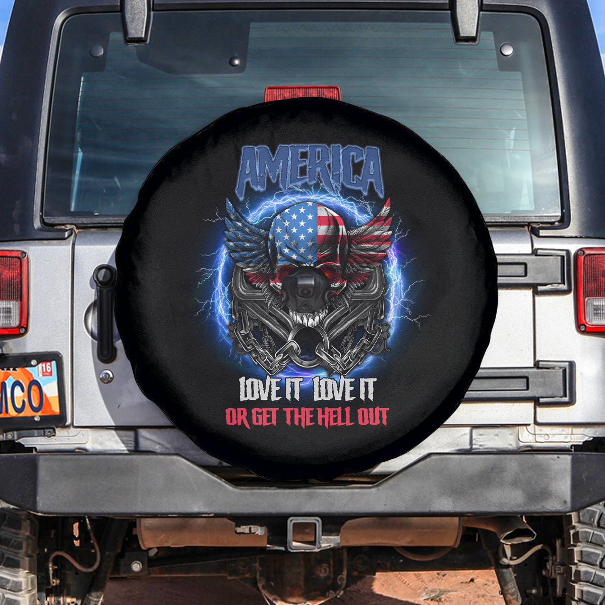 America Live It Love It Or Get The Hell Out Spare Tire Cover - Wonder Print Shop