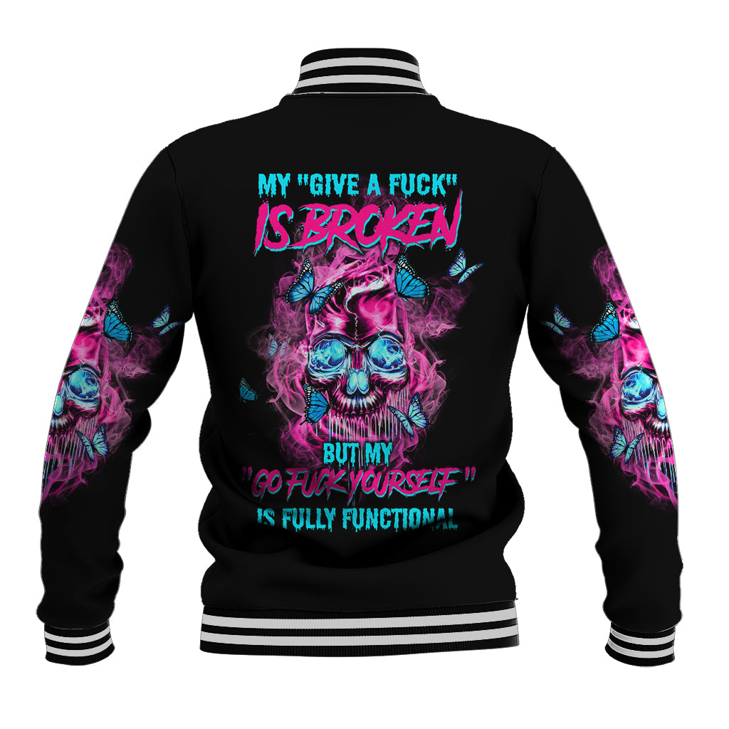My Give A F Is Broken Baseball Jacket - Wonder Print Shop