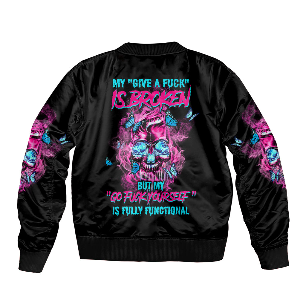 My Give A F Is Broken Bomber Jacket - Wonder Print Shop