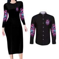 My Give A F Is Broken Couples Matching Long Sleeve Bodycon Dress and Long Sleeve Button Shirt - Wonder Print Shop