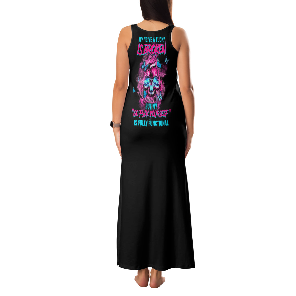 My Give A F Is Broken Family Matching Tank Maxi Dress and Hawaiian Shirt - Wonder Print Shop
