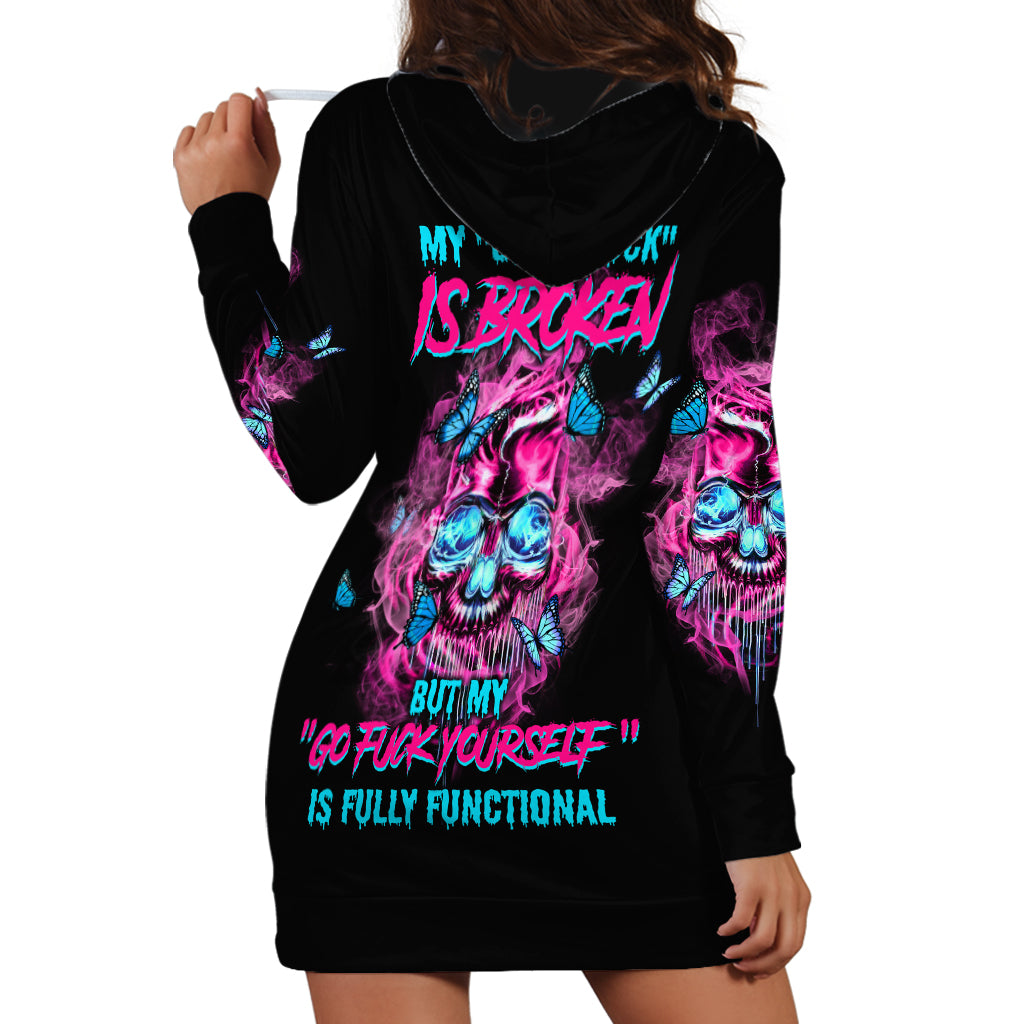 My Give A F Is Broken Hoodie Dress - Wonder Print Shop