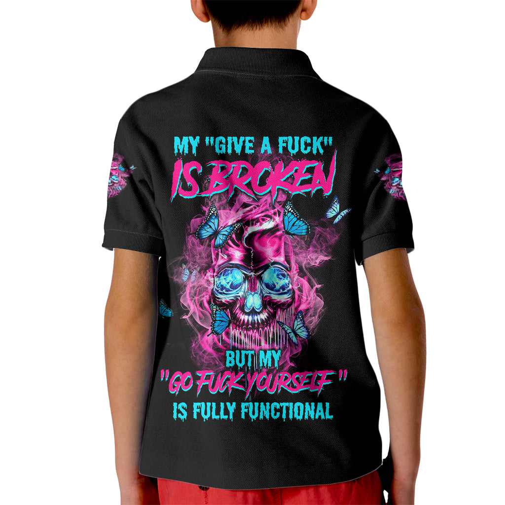 My Give A F Is Broken Kid Polo Shirt - Wonder Print Shop