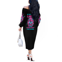 My Give A F Is Broken Off The Shoulder Long Sleeve Dress - Wonder Print Shop