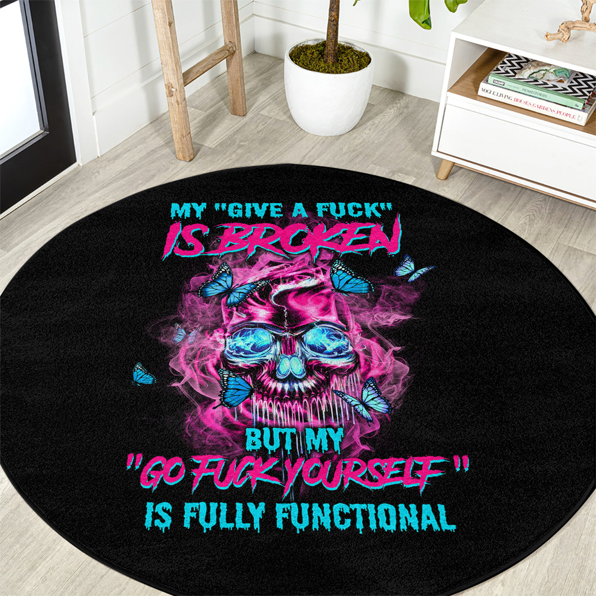 my-give-a-f-is-broken-round-carpet