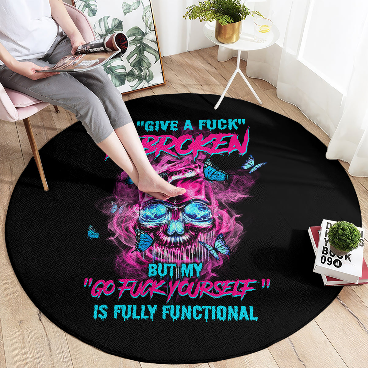 my-give-a-f-is-broken-round-carpet