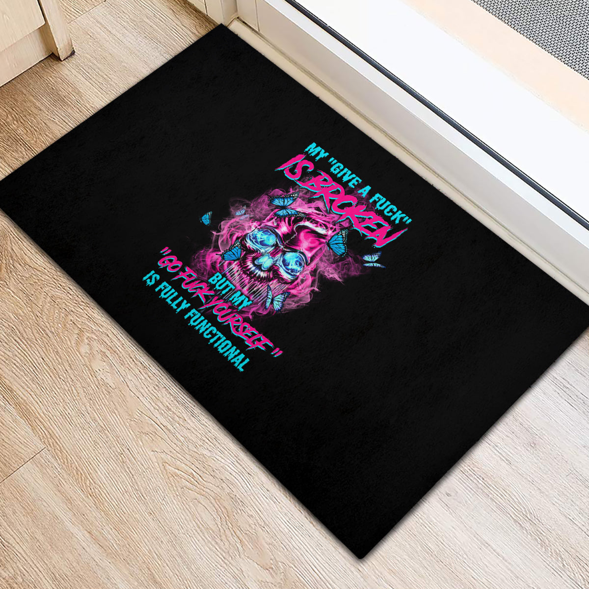 My Give A F Is Broken Rubber Doormat - Wonder Print Shop