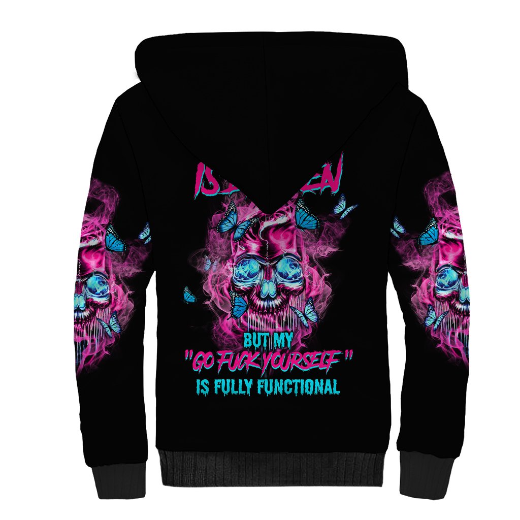 My Give A F Is Broken Sherpa Hoodie - Wonder Print Shop