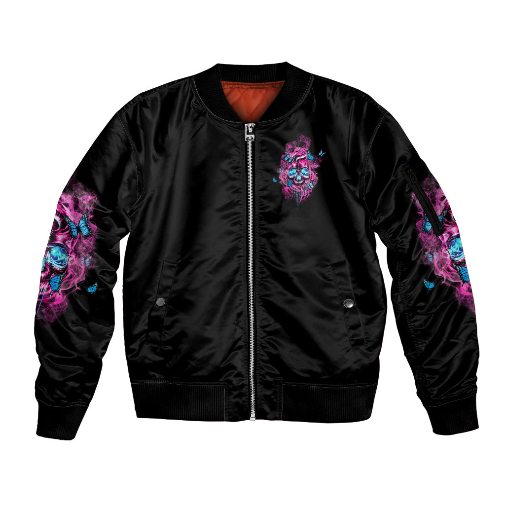 My Give A F Is Broken Sleeve Zip Bomber Jacket - Wonder Print Shop