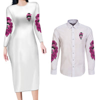 I'm A B Don't Try Me Rose Messy Bun Couples Matching Long Sleeve Bodycon Dress and Long Sleeve Button Shirt - Wonder Print Shop