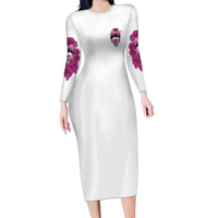 I'm A B Don't Try Me Rose Messy Bun Family Matching Long Sleeve Bodycon Dress and Hawaiian Shirt - Wonder Print Shop