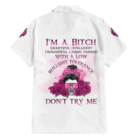 I'm A B Don't Try Me Rose Messy Bun Family Matching Puletasi Dress and Hawaiian Shirt - Wonder Print Shop
