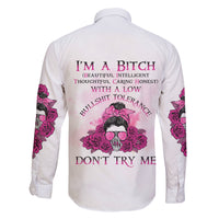 I'm A B Don't Try Me Rose Messy Bun Family Matching Short Sleeve Bodycon Dress and Hawaiian Shirt - Wonder Print Shop