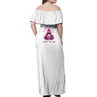 I'm A B Don't Try Me Rose Messy Bun Off Shoulder Maxi Dress - Wonder Print Shop