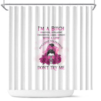 im-a-b-dont-try-me-rose-messy-bun-shower-curtain