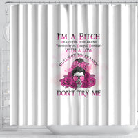 im-a-b-dont-try-me-rose-messy-bun-shower-curtain