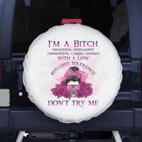 I'm A B Don't Try Me Rose Messy Bun Spare Tire Cover - Wonder Print Shop