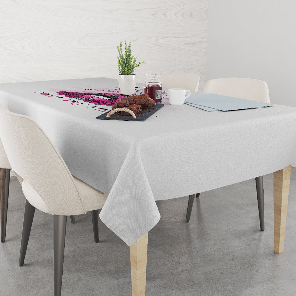 I'm A B Don't Try Me Rose Messy Bun Tablecloth - Wonder Print Shop