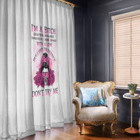 I'm A B Don't Try Me Rose Messy Bun Window Curtain - Wonder Print Shop