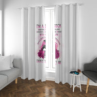 I'm A B Don't Try Me Rose Messy Bun Window Curtain - Wonder Print Shop