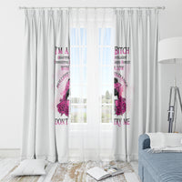 I'm A B Don't Try Me Rose Messy Bun Window Curtain - Wonder Print Shop