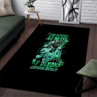 I'm Never Alone Skull Reaper Area Rug - Wonder Print Shop