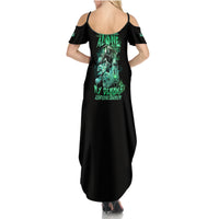 I'm Never Alone Skull Reaper Family Matching Summer Maxi Dress and Hawaiian Shirt - Wonder Print Shop